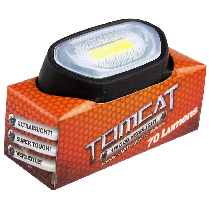 2x Tomcat 1W COB Head Lamp LED Light 70 Lumens Headlight w/ AAA Batteries Assort