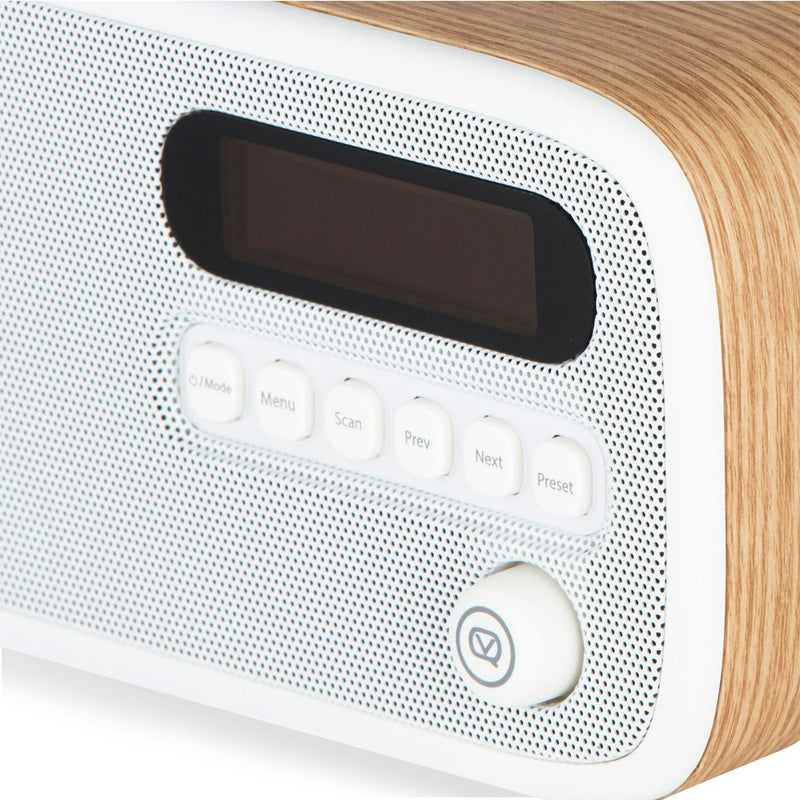 VQ Dexter DAB+ Digital FM Portable/Compact Radio Oak Home Music/Audio 3W