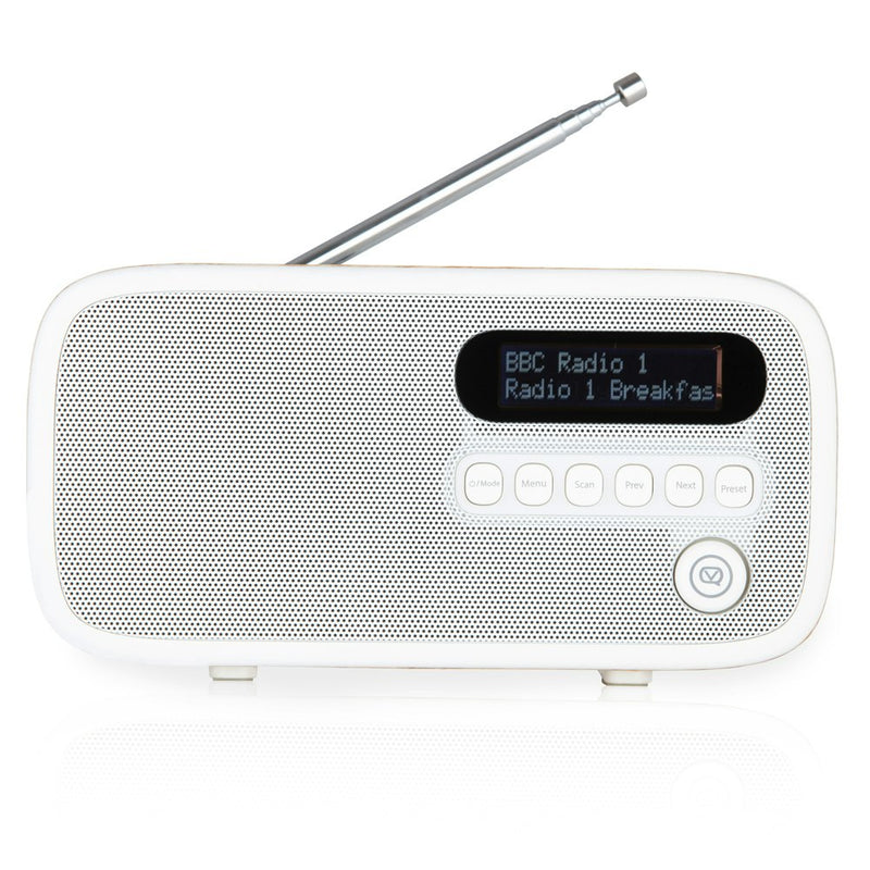 VQ Dexter DAB+ Digital FM Portable/Compact Radio Oak Home Music/Audio 3W