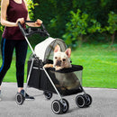 Pawz Pet Stroller Pram Dog Cat Carrier Travel Pushchair Foldable 4 Wheels Large