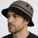 Dents Mens 100% Cotton Bucket Hat - Khaki - 59cm (Fishing Summer Sun Hiking Brim Cap)