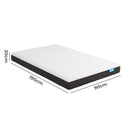 Dreamz Single Mattress Blue Gel Memory Foam Cooling Breathable Medium Firm 20cm