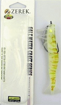 127mm Zerek Live Shrimp Pre Rigged Lumo Eyes Jointed Body Lure