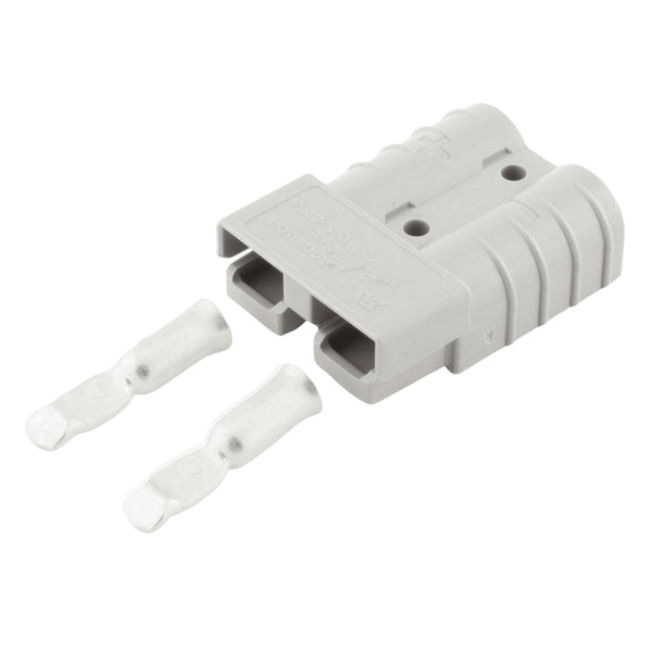 Genuine 50A Grey Anderson Plug Connector with 6AWG Contacts