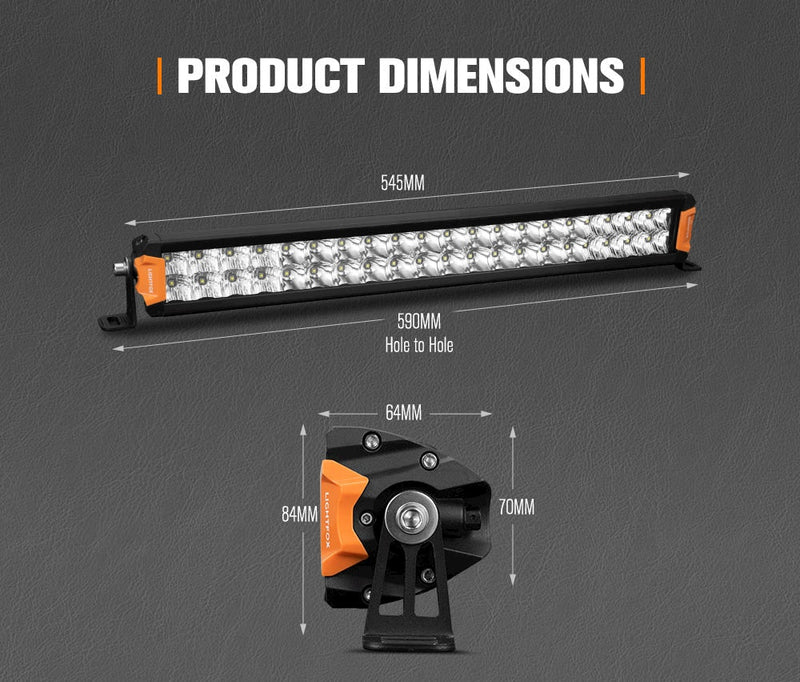 Rigel Series 20inch Osram LED Light Bar 1Lux @ 509m 15,096 Lumens