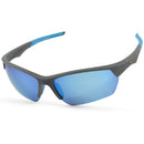 Dirty Dog Sport Track Silver Grey/Blue Mirror Polarised Sport Sunglasses