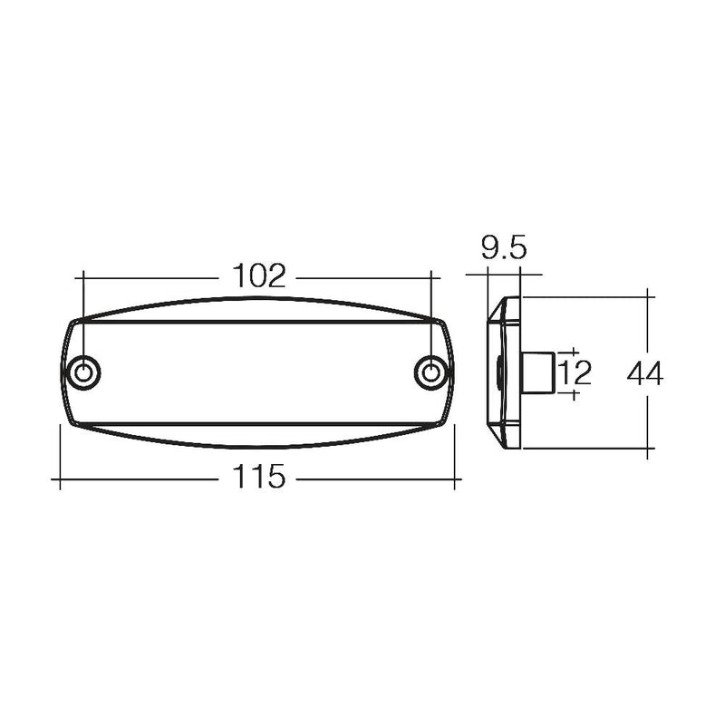 Narva 91704 9-33 Volt Model 17 LED Front End Outline Marker Lamp (White)