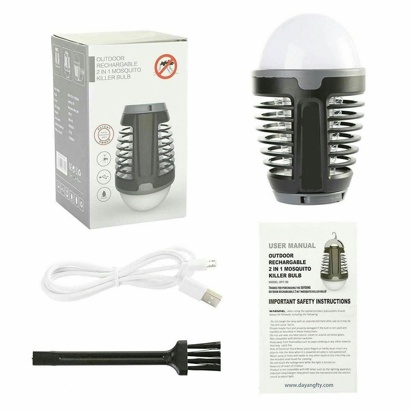 OUTDOOR RECHARGABLE 2 IN 1 MOSQUITO KILLER BULB