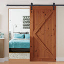 2m Antique Classic Style Single Sliding Barn Door Hardware Track Roller Kit
