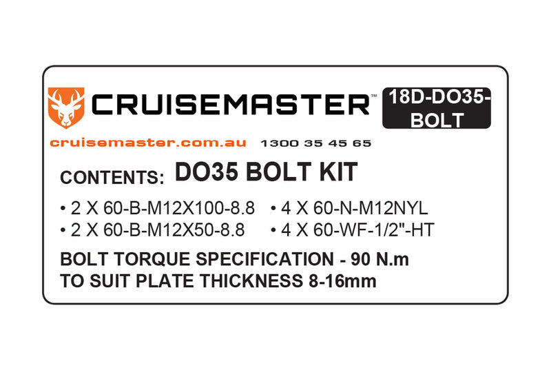 Cruisemaster DO35 V3/V3Plus Mounting Bolt Kit