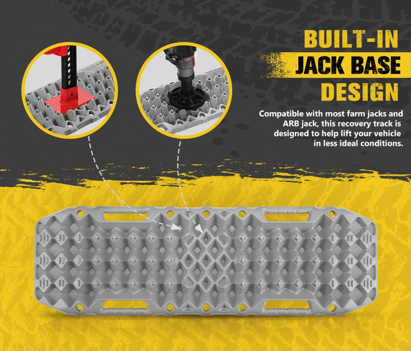 Pair Recovery Tracks Sand Track with Jack Base 10T Grey