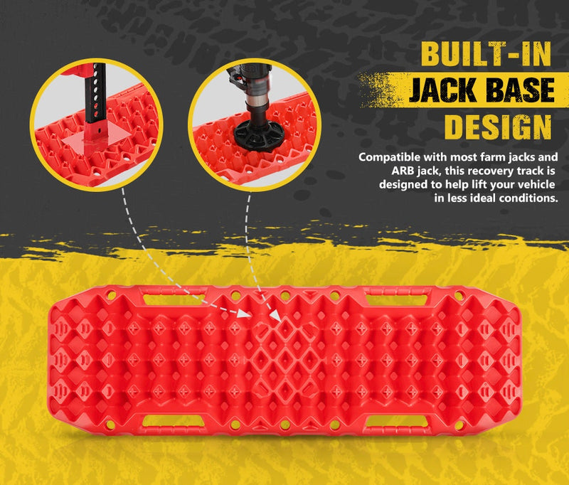 Pair Recovery Tracks Sand Track with Jack Base 10T Red