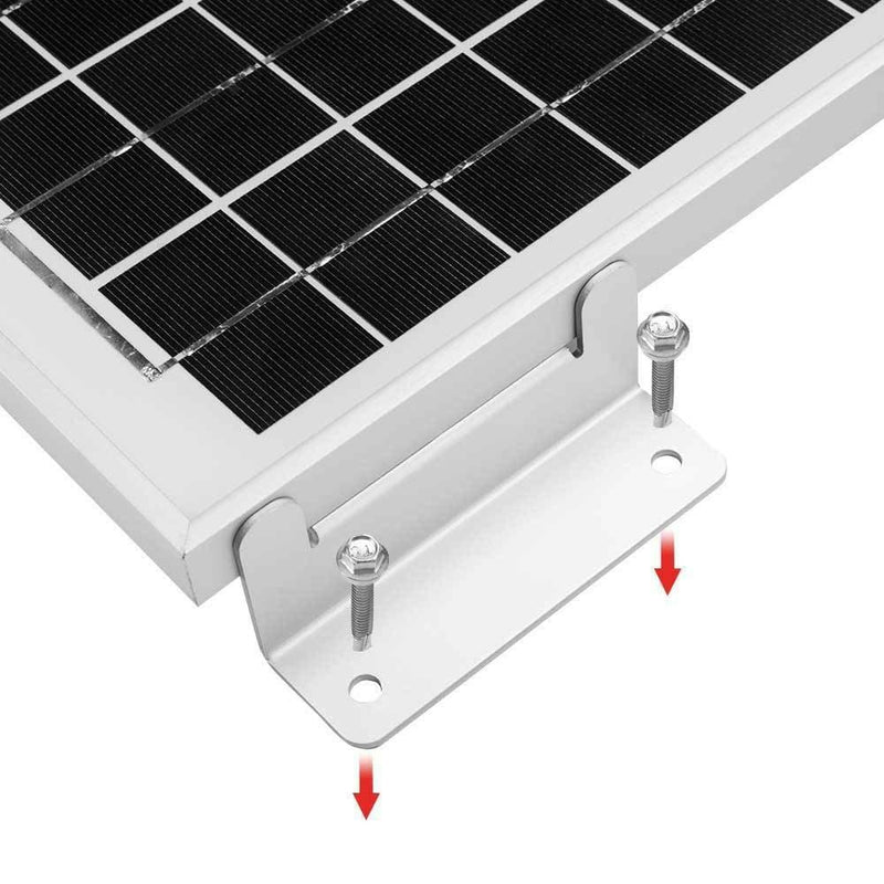 4PCS Solar Panel Z Brackets Aluminum Mounting Set For Flat Curved Roof