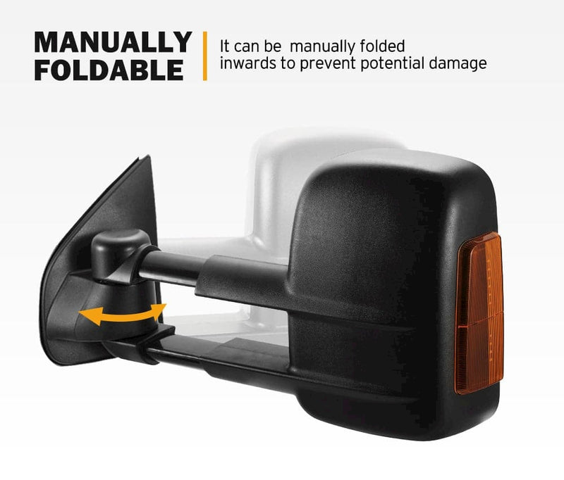 SAN HIMA Pair Extendable Towing Mirrors for Holden Trailblazer 2016-Current