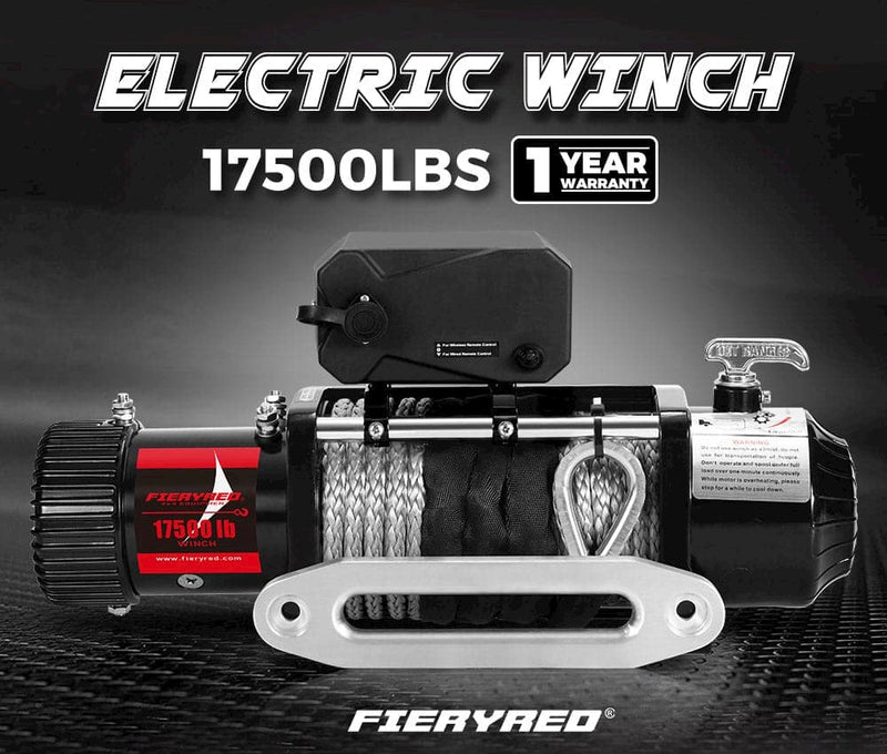 17500LBS Winch Wireless Synthetic Rope 12V Remote Atv 4WD