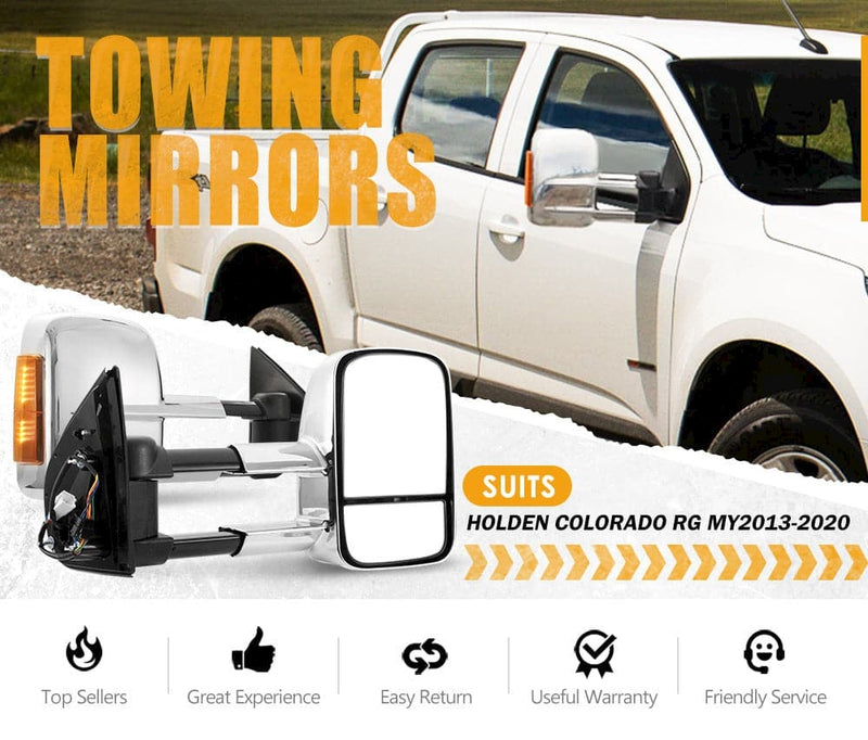 Pair Extendable Towing Mirrors for Holden Colorado RG MY2013-MY2020