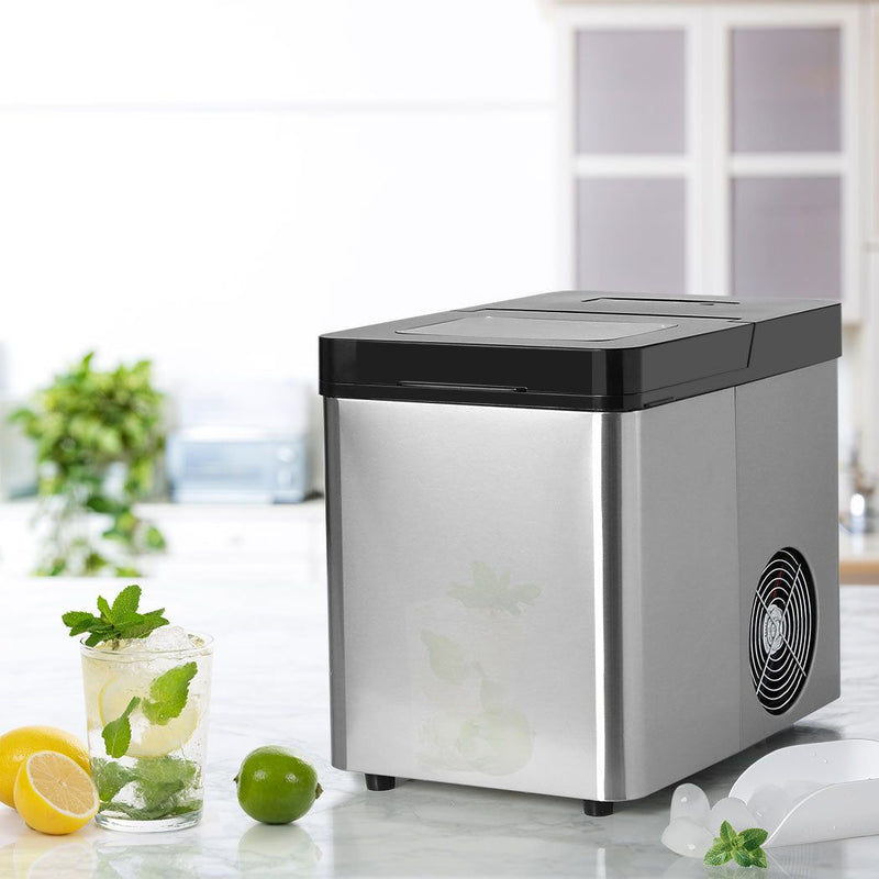 Spector Ice Maker Machine Commercial 2.1L Cube Tray 15kg/24H Stainless-Steel