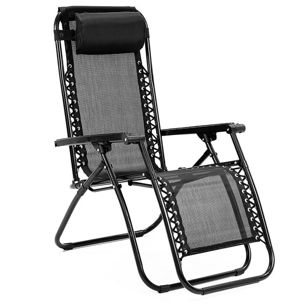 Wallaroo Zero Gravity Reclining Deck Chair - Black
