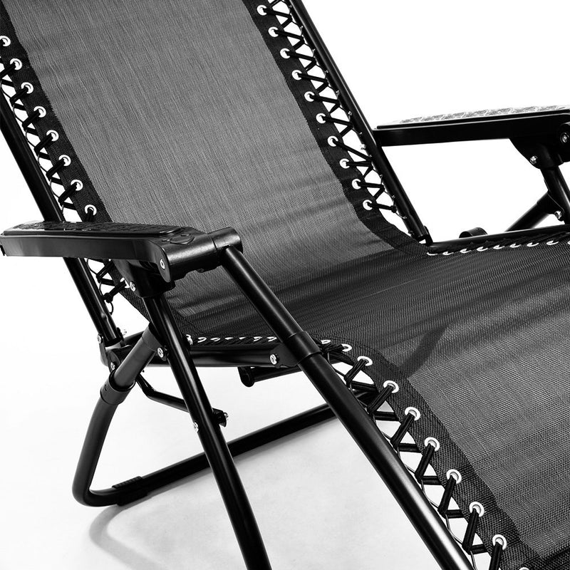 Wallaroo Zero Gravity Reclining Deck Chair - Black