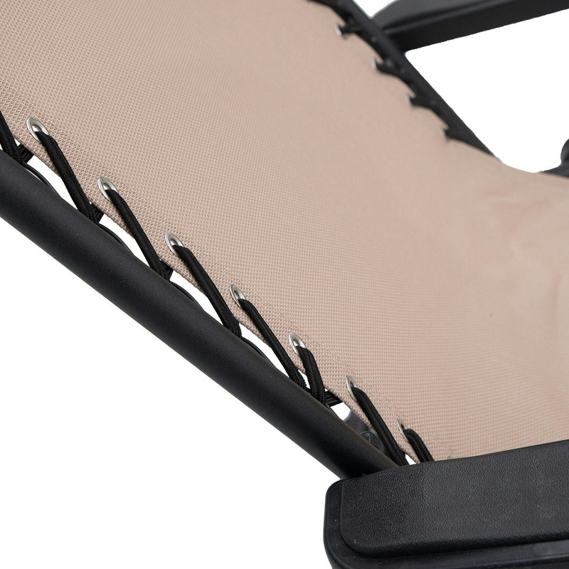 Wallaroo Zero Gravity Reclining Deck Camping Chair - Beige
