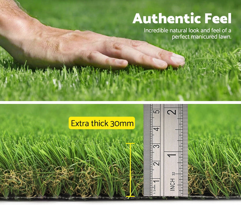 Synthetic Artificial Grass 2x5m Turf High Density 30mm for Natural Garden