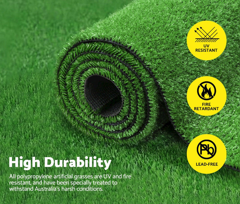 MOBI OUTDOOR Artificial Grass Synthetic Fake Turf 2Mx5M Plastic Olive