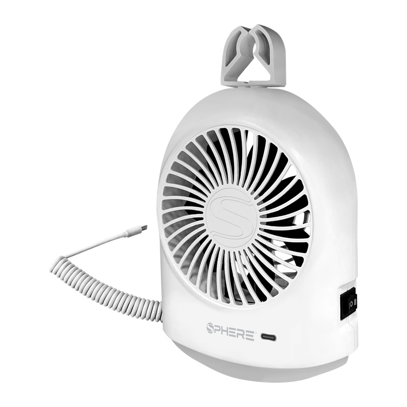SPHERE Camper Blade Fan & Dual Light with USB-C Input | USB-C Cord Inc.