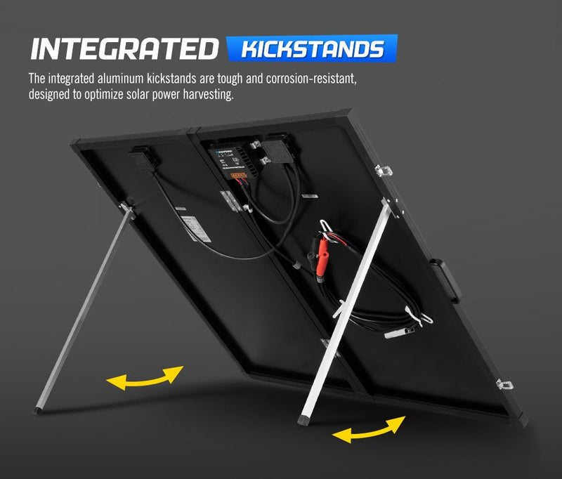 Atem Power 200W Folding Solar Panel Kit 12V Battery Charger Power Mono