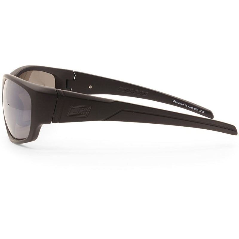 Dirty Dog Snapper Satin Black/Grey Flash Mirror Polarised Men's Sunglasses