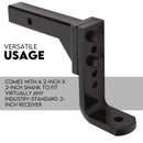 Adjustable Drop Towbar with Tow Ball - 2" Hitch