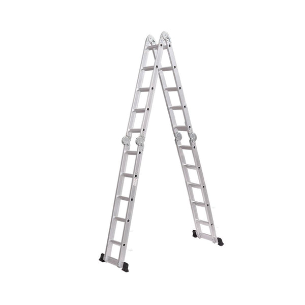 Traderight Multi Purpose Ladder Aluminium Folding Platform Extension Step 5.7m