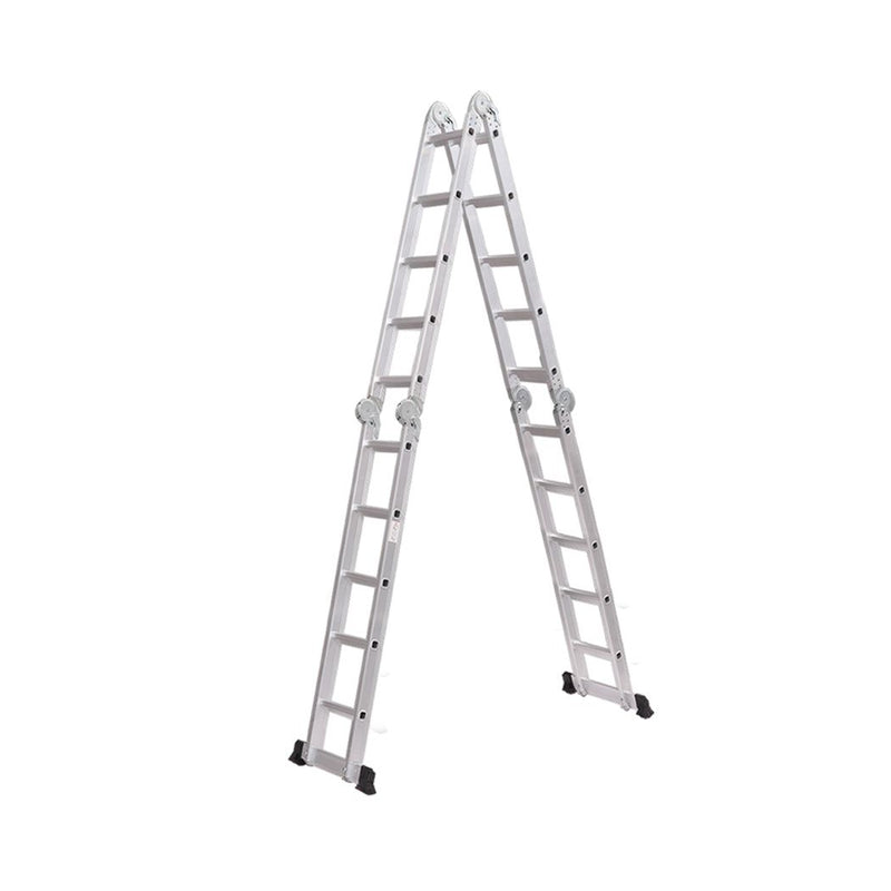 Traderight Multi Purpose Ladder Aluminium Folding Platform Extension Step 5.7m
