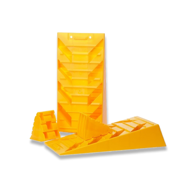 Supex Dual Axle Wheel Levelling Ramps, Pair with Chocks & Bag Kit