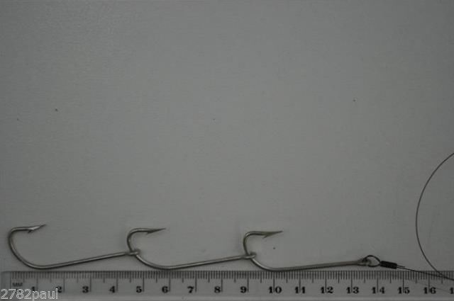 Wilson  Mackerel Fishing Rig 3x4/0 Hook-Setup - 30lb Multi Strand Wire