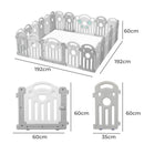 Bopeep Kids Playpen Baby Safety Gate Toddler Fence Child Play Game Toy 22 Grey