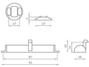 Baldacci V510.NP Capri Hidden Metal Pullopen Handle  With Round Striker