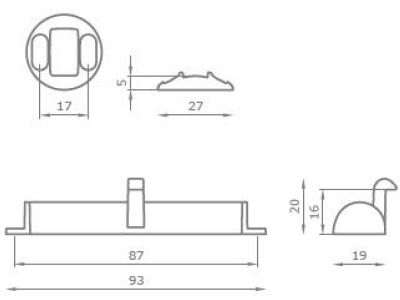 Baldacci V510.NP Capri Hidden Metal Pullopen Handle  With Round Striker