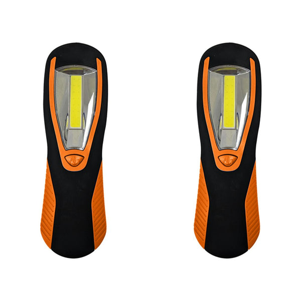 2x Wildtrak Magnet/Hook LED Light Outdoor Camping/Hiking Flashlight Orange/Black