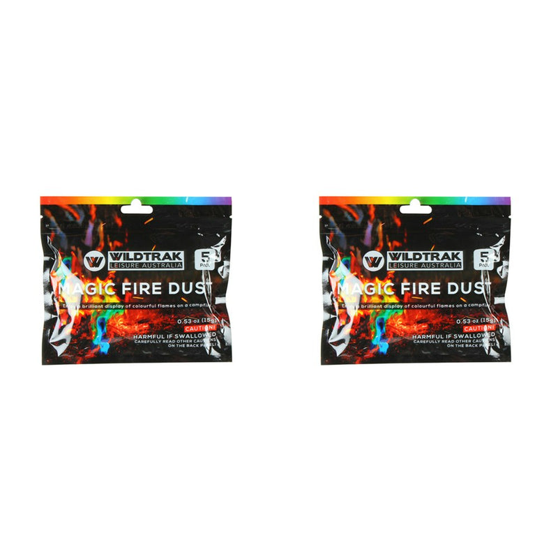 2x 5PK Wildtrak 15g Magic Colour Changing Camping Fire Flame Colourful Campfire
