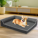 Pawz Orthopedic Dog Bed Memory Foam Cushion Cat Calming Mattress Washable L Grey