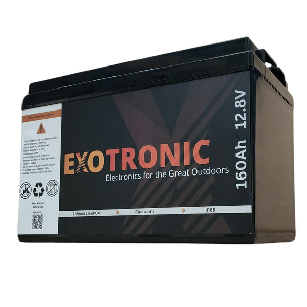 Exotronic 12V 160Ah Compact Smart Bluetooth Lithium Battery