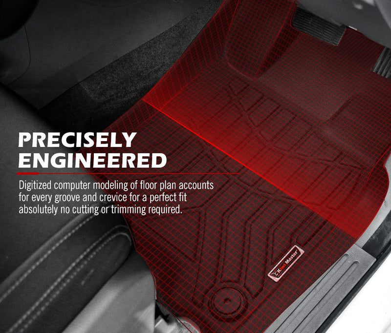 KIWI MASTER 3D TPE Car Floor Mats Liner fit for Nissan Navara 2015~ON NP300 D23