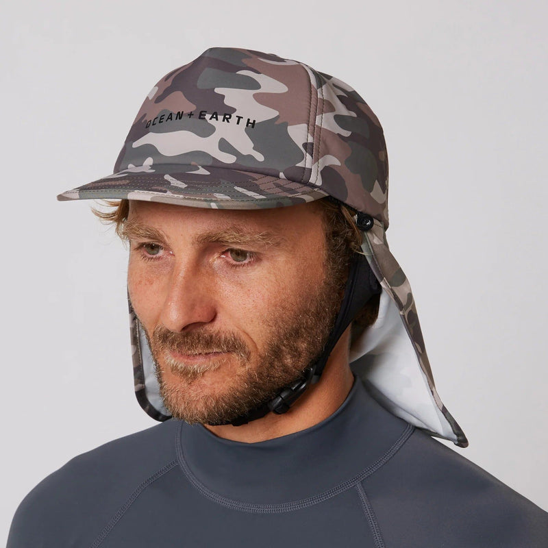 Ocean & Earth Bingin Lightweight 5-Panel Adjustable Legionnaire Cap (Camo)