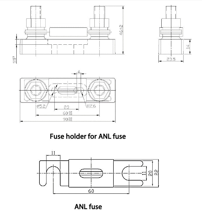 Victron ANL-fuse 400A/80V for 48V products