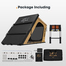 San Hima Kalbarri Gen 2 Roof Top Tent Hardshell With Ladder Khaki Camping