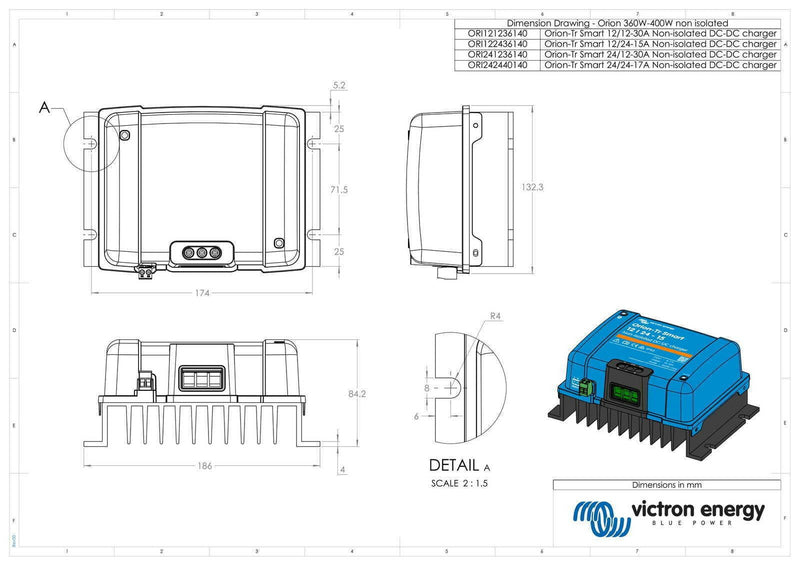 Victron 24V to 24V Orion-Tr Smart 24/24-17A Non-isolated DC-DC Charger