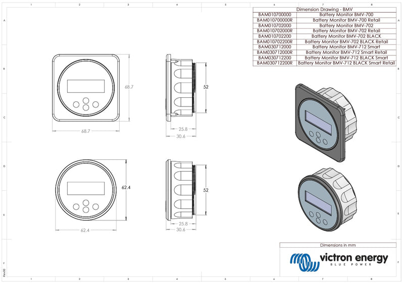 Victron Grey Smart BMV-712 Battery Monitor