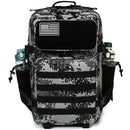 45L Tactical Backpack Waterproof Rucksack Black Camo