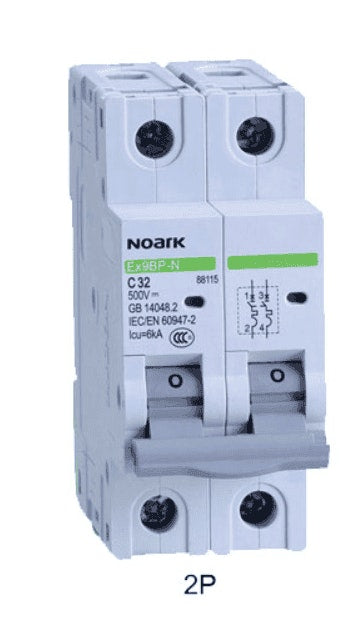 Noark 10A 2-Pole 360V Non-polarised DC Solar Circuit Breaker