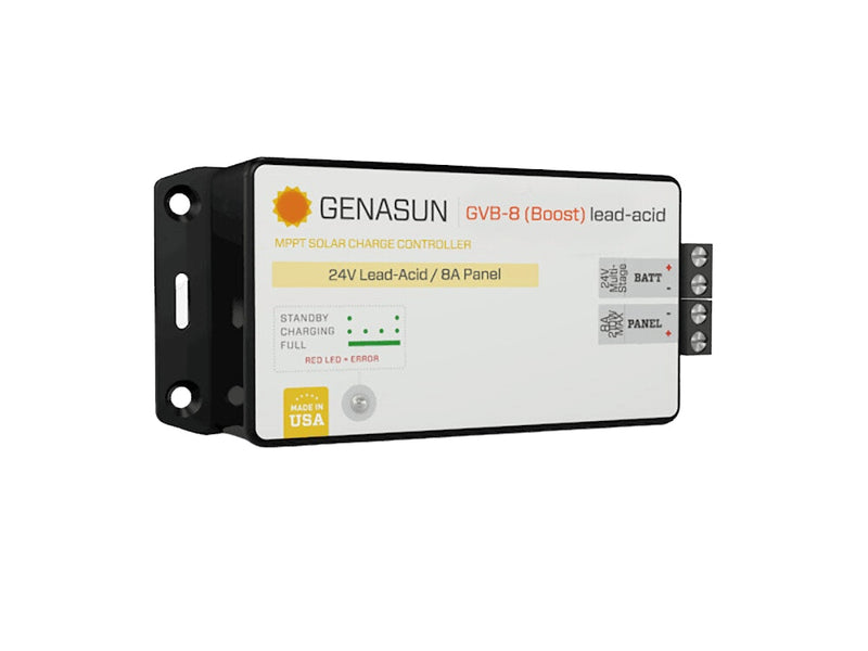 Genasun 8A MPPT 24V Voltage Boost (Lead-Acid) Solar Charge Controller